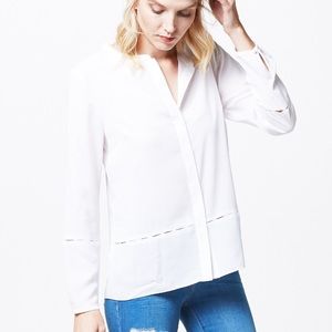 Laundry White Cut-Out Blouse Sz 6